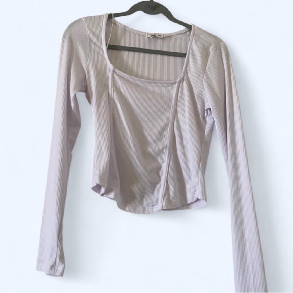 White long sleeve top